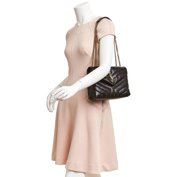 Saint Laurent Loulou Small Matelasse Y Leather Shoulder Bag, Black - Picture 3 of 4